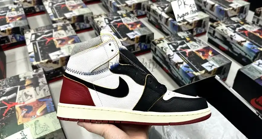 PK 5.0 Jordan 1 Retro High Union Los Angeles Black Toe RETAIL MATERIALS READY TO SHIP