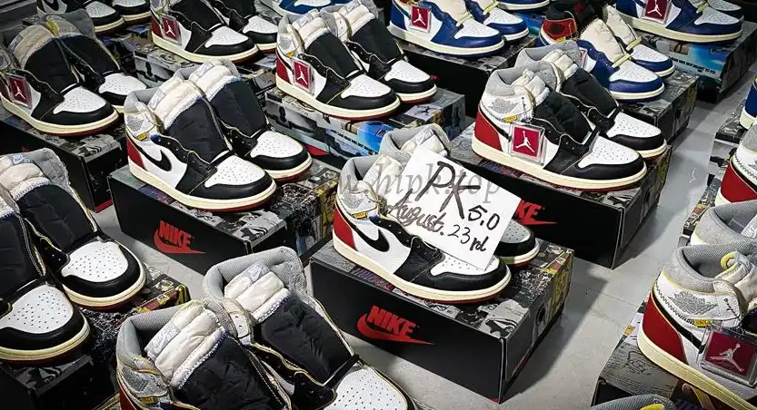 PK 5.0 Jordan 1 Retro High Union Los Angeles Black Toe RETAIL MATERIALS READY TO SHIP