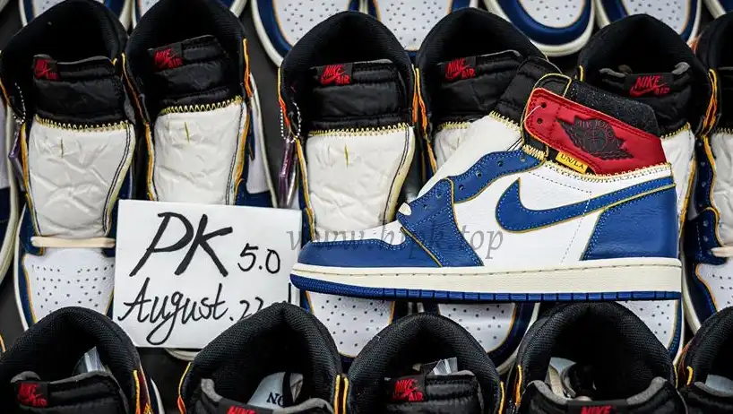 PK 5.0 Jordan 1 Retro High Union Los Angeles Blue Toe RETAIL MATERIALS READY TO SHIP