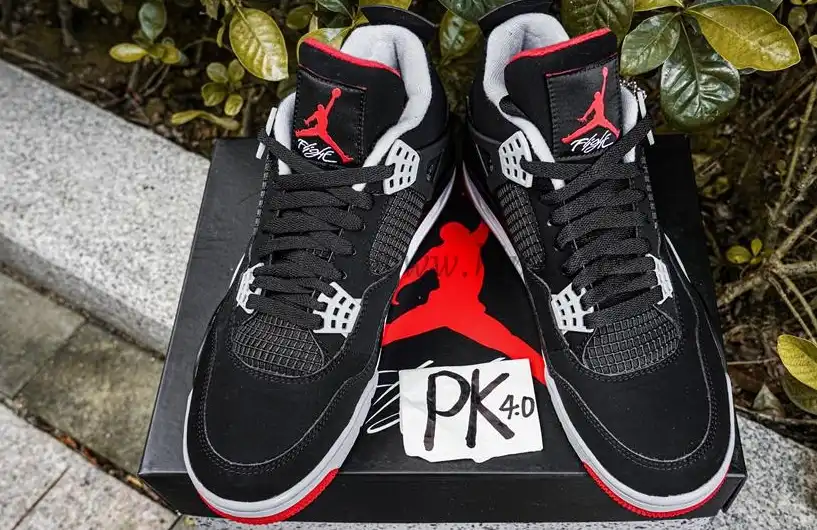 PK GOD Jordan 4 Retro Bred RETAIL MATERIALS READY TO SHIP