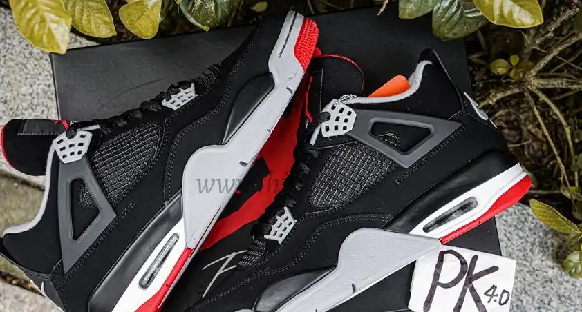 PK GOD Jordan 4 Retro Bred RETAIL MATERIALS READY TO SHIP