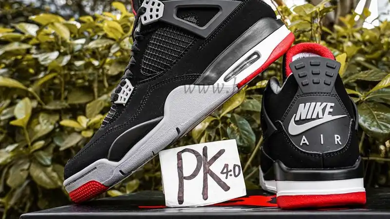 PK GOD Jordan 4 Retro Bred RETAIL MATERIALS READY TO SHIP