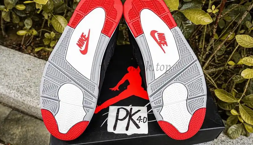 PK GOD Jordan 4 Retro Bred RETAIL MATERIALS READY TO SHIP