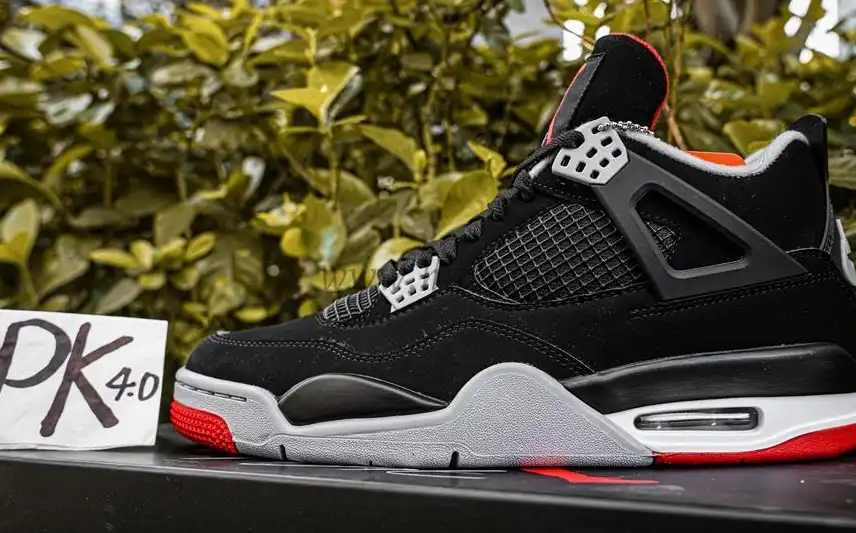 PK GOD Jordan 4 Retro Bred RETAIL MATERIALS READY TO SHIP