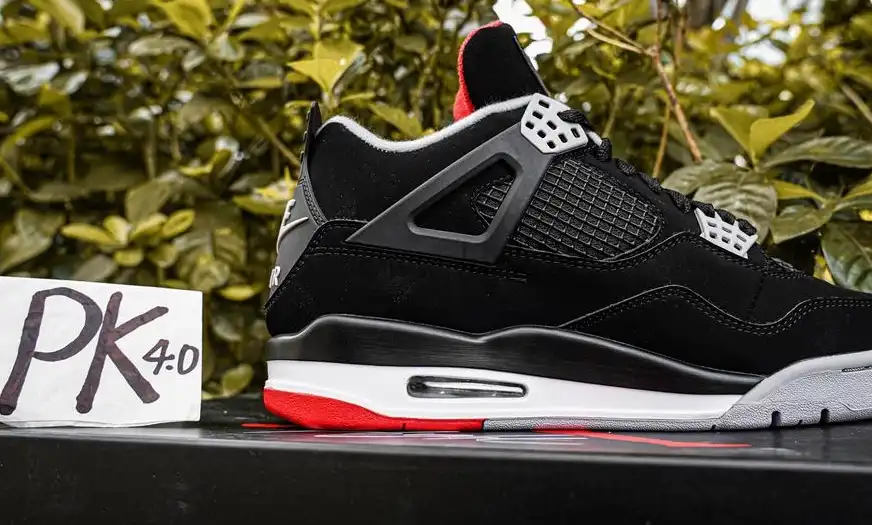 PK GOD Jordan 4 Retro Bred RETAIL MATERIALS READY TO SHIP