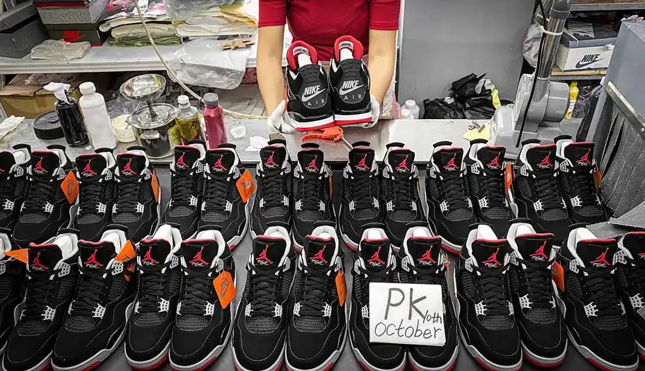 PK GOD Jordan 4 Retro Bred RETAIL MATERIALS READY TO SHIP