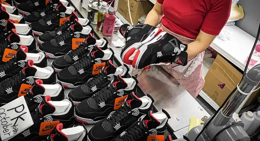 PK GOD Jordan 4 Retro Bred RETAIL MATERIALS READY TO SHIP