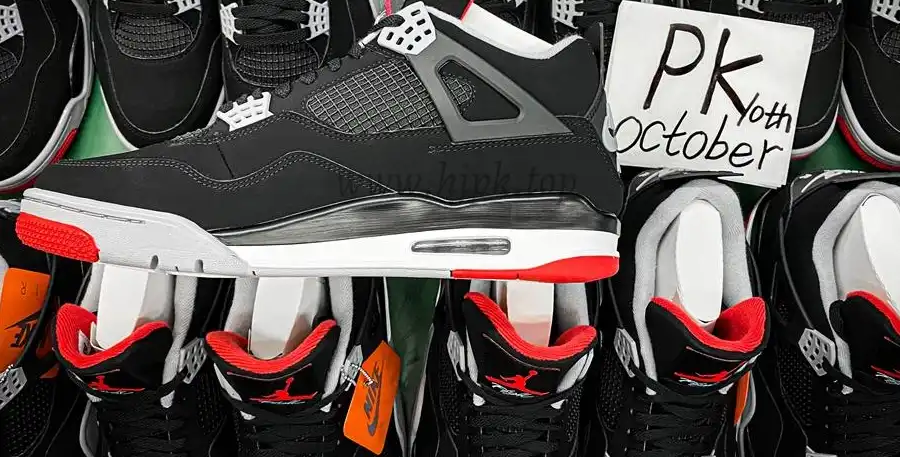 PK GOD Jordan 4 Retro Bred RETAIL MATERIALS READY TO SHIP