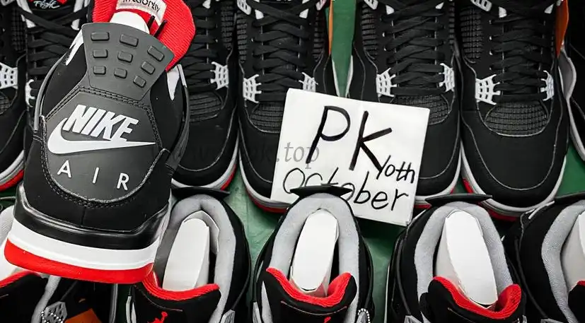 PK GOD Jordan 4 Retro Bred RETAIL MATERIALS READY TO SHIP