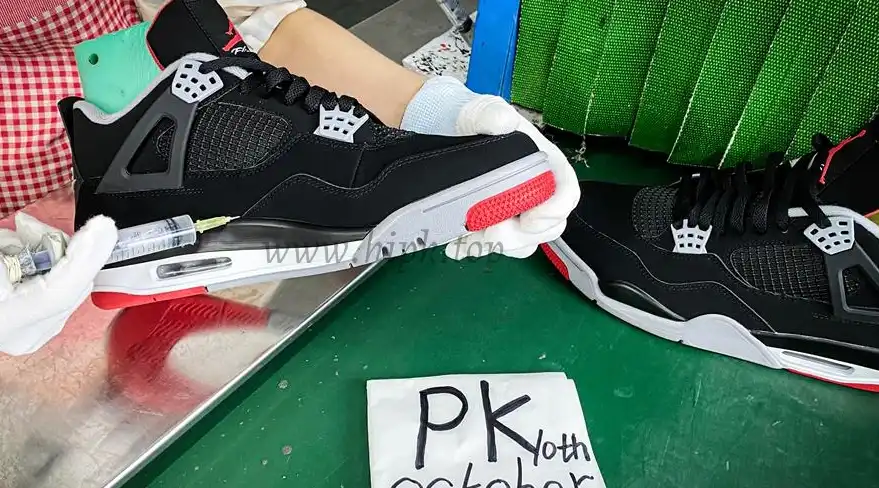 PK GOD Jordan 4 Retro Bred RETAIL MATERIALS READY TO SHIP