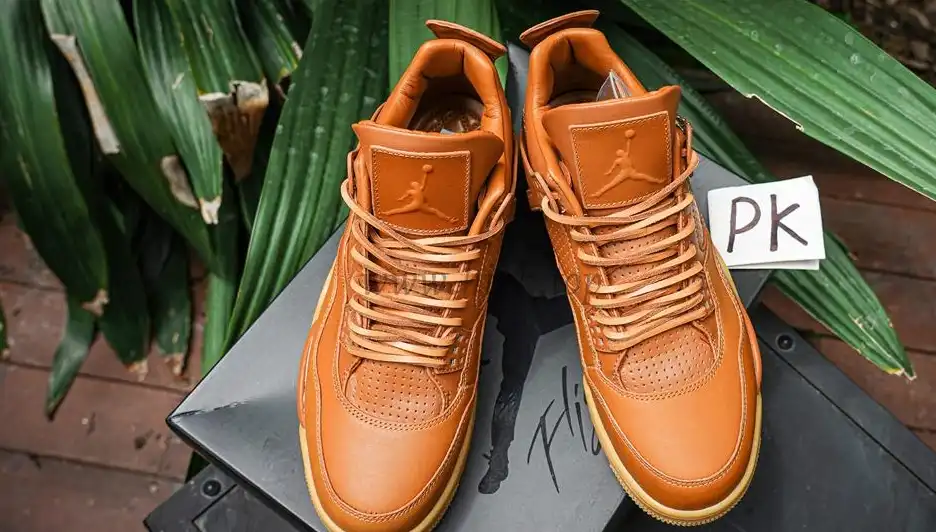 PK GOD Jordan 4 Retro Ginger Wheat RETAIL MATERIALS READY TO SHIP