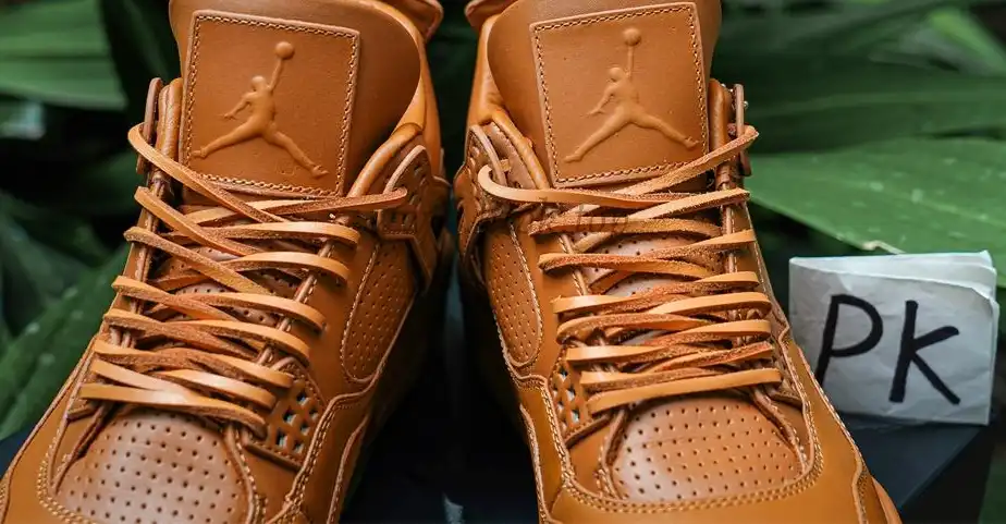 PK GOD Jordan 4 Retro Ginger Wheat RETAIL MATERIALS READY TO SHIP