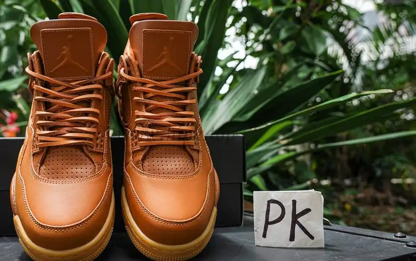 PK GOD Jordan 4 Retro Ginger Wheat RETAIL MATERIALS READY TO SHIP