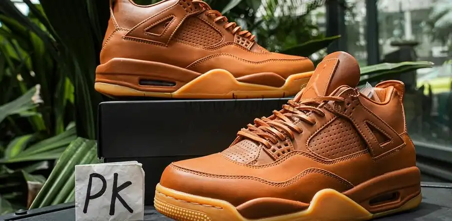 PK GOD Jordan 4 Retro Ginger Wheat RETAIL MATERIALS READY TO SHIP