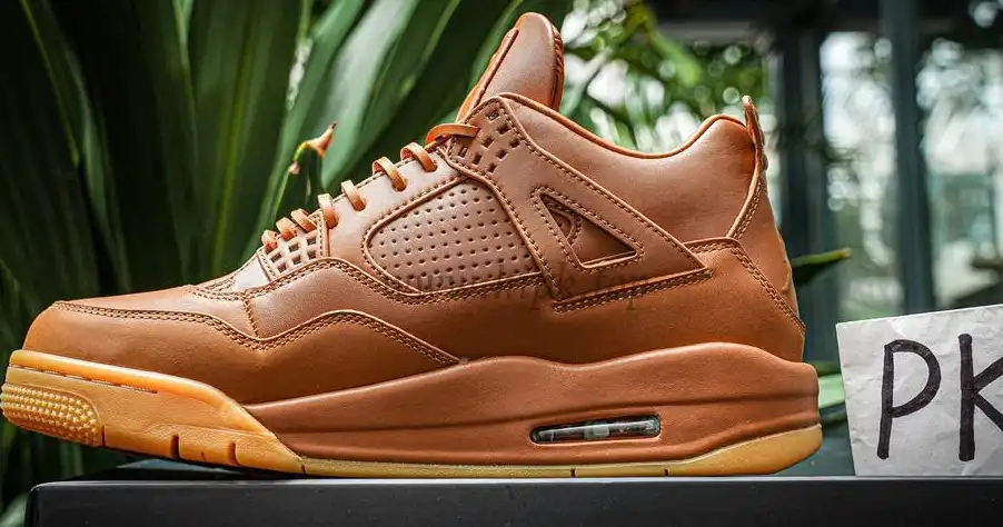 PK GOD Jordan 4 Retro Ginger Wheat RETAIL MATERIALS READY TO SHIP