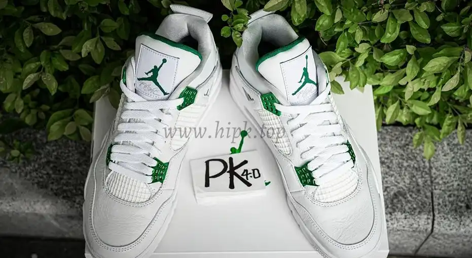 PK GOD Jordan 4 Retro Metallic Green RETAIL MATERIALS READY TO SHIP