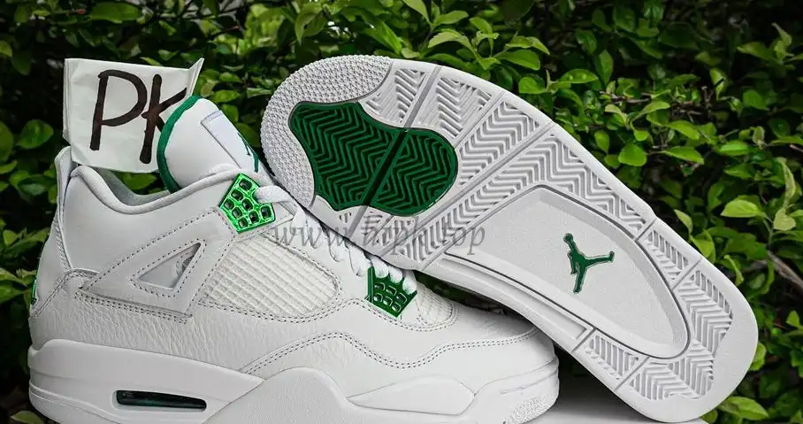 PK GOD Jordan 4 Retro Metallic Green RETAIL MATERIALS READY TO SHIP