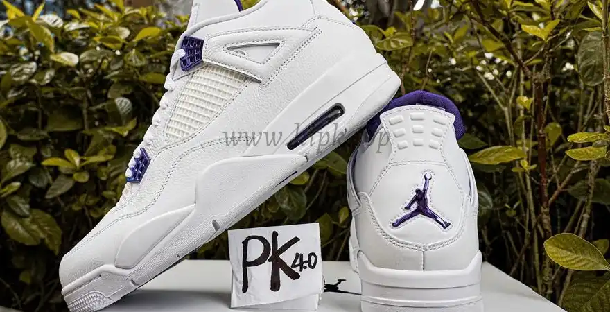 PK GOD Jordan 4 Retro Metallic Purple RETAIL MATERIALS READY TO SHIP