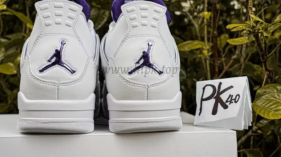 PK GOD Jordan 4 Retro Metallic Purple RETAIL MATERIALS READY TO SHIP