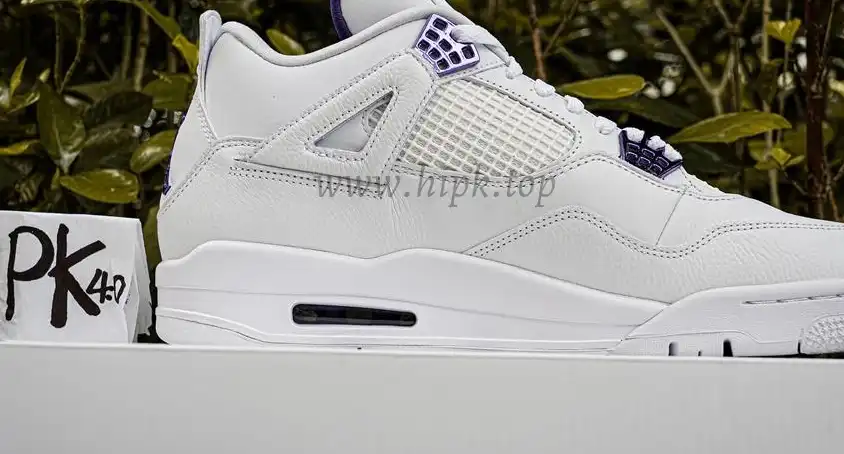 PK GOD Jordan 4 Retro Metallic Purple RETAIL MATERIALS READY TO SHIP