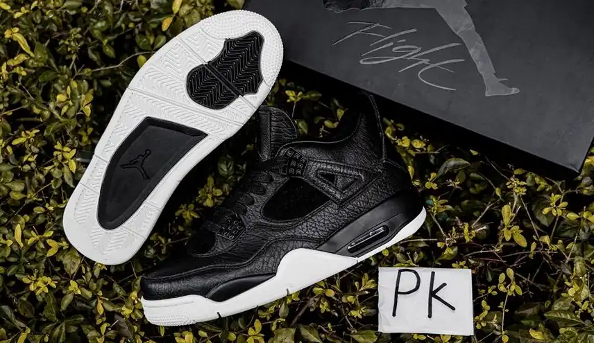 PK GOD Jordan 4 Retro Pony Hair Black RETAIL MATERIALS READY TO SHIP