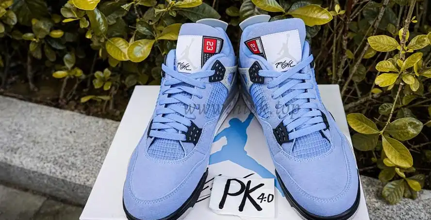 PK GOD Jordan 4 Retro University Blue RETAIL MATERIALS READY TO SHIP