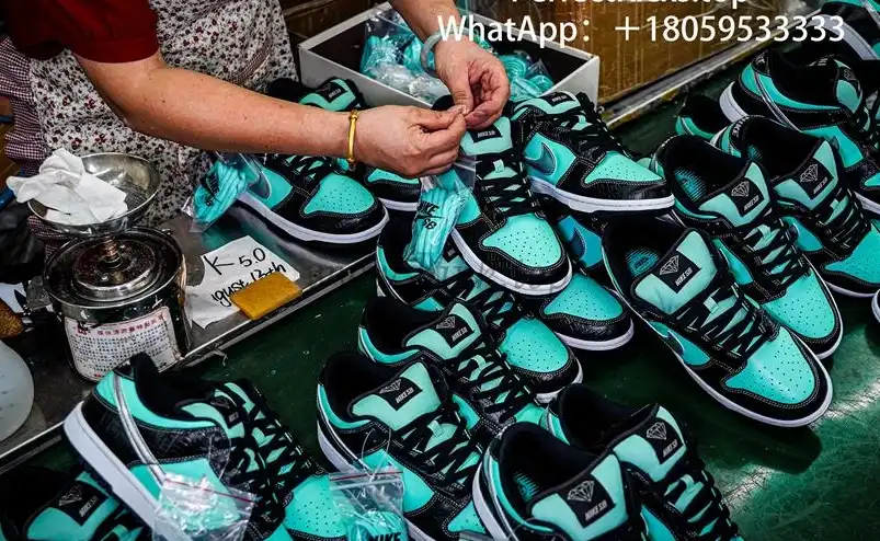 PK5.0 Nike SB Dunk Low Diamond Supply Co Aqua Blue RETAIL MATERIALS READY TO SHIP