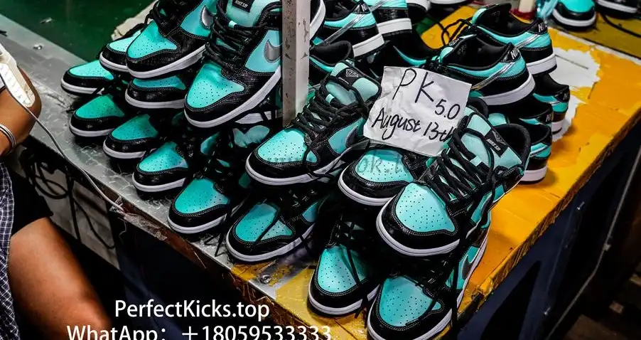 PK5.0 Nike SB Dunk Low Diamond Supply Co Aqua Blue RETAIL MATERIALS READY TO SHIP