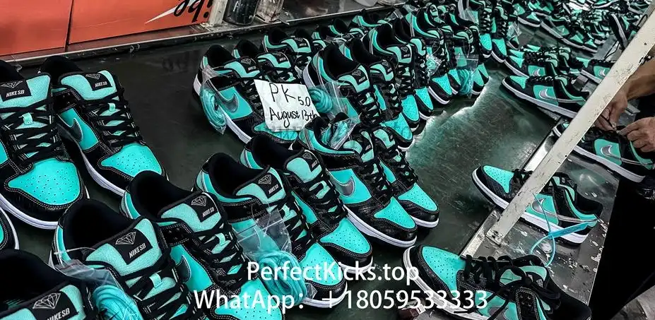 PK5.0 Nike SB Dunk Low Diamond Supply Co Aqua Blue RETAIL MATERIALS READY TO SHIP