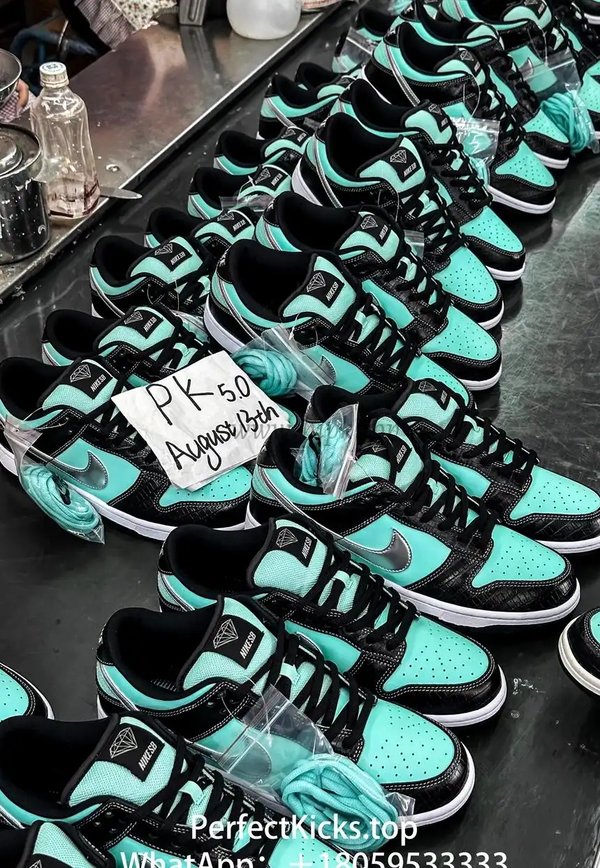 PK5.0 Nike SB Dunk Low Diamond Supply Co Aqua Blue RETAIL MATERIALS READY TO SHIP