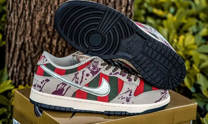 PK GOD Nike SB Dunk Low Freddy Krueger RETAIL MATERIALS READY TO SHIP