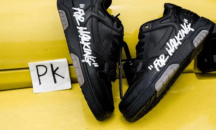 PK GOD OFF-WHITE OOO Low Tops Black White RETAIL MATERIALS READY TO SHIP