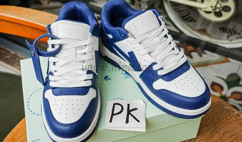 PK GOD OFF-WHITE Out Of Office Low Tops Dark Blue White RETAIL MATERIALS READY TO SHIP