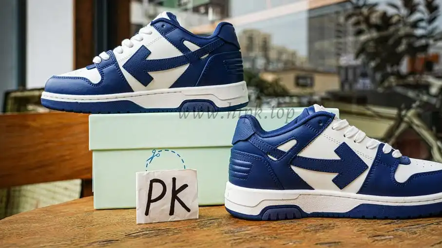 PK GOD OFF-WHITE Out Of Office Low Tops Dark Blue White RETAIL MATERIALS READY TO SHIP