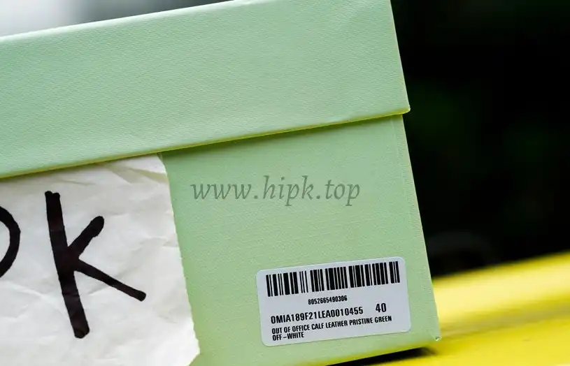 PK GOD OFF-WHITE Out Of Office Low Tops White Green RETAIL MATERIALS READY TO SHIP