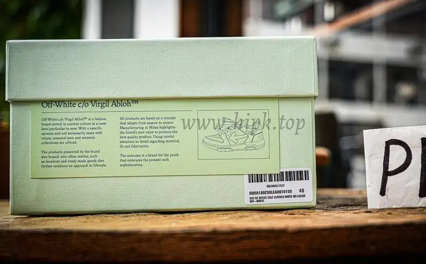 PK GOD OFF-WHITE Out Of Office Low White RETAIL MATERIALS READY TO SHIP