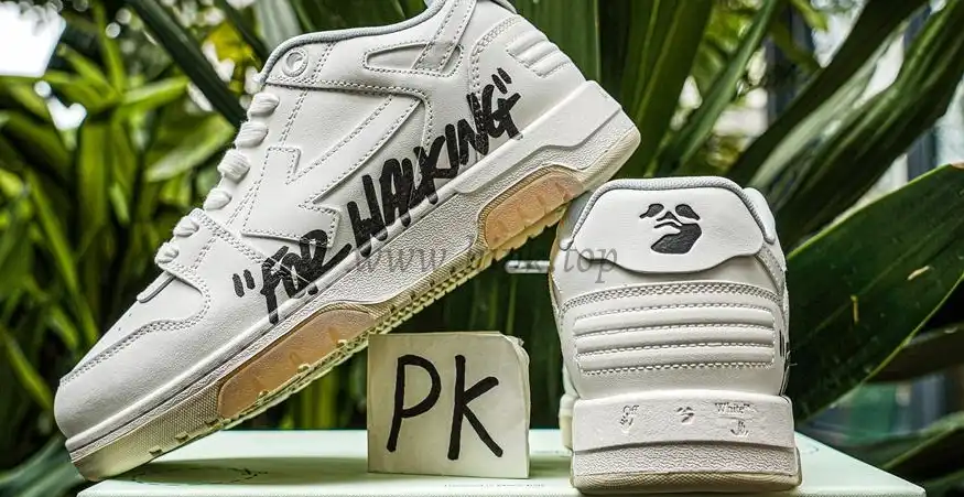 PK GOD OFF-WHITE Out Of Office OOO Low Tops For Walking White Black RETAIL MATERIALS READY TO SHIP