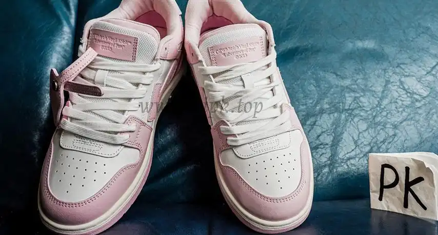 PK GOD OFF-WHITE Out Of Office OOO Low Tops Pink RETAIL MATERIALS READY TO SHIP