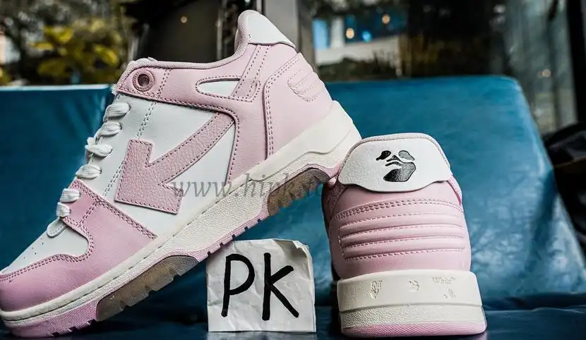 PK GOD OFF-WHITE Out Of Office OOO Low Tops Pink RETAIL MATERIALS READY TO SHIP