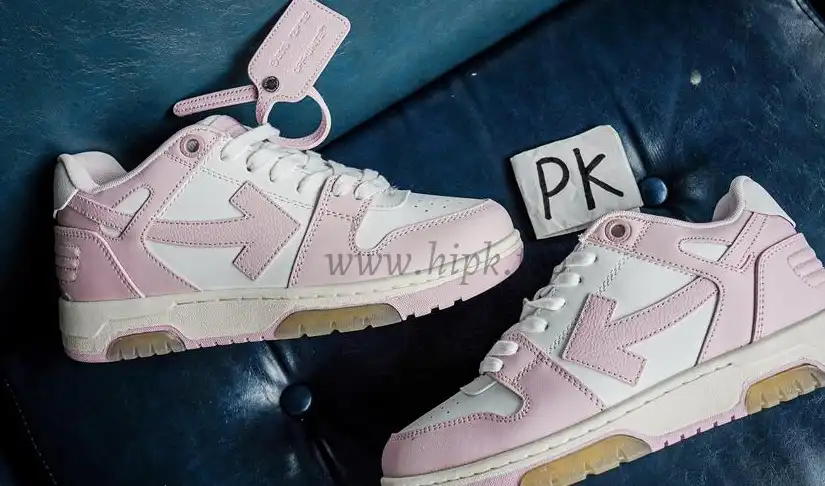 PK GOD OFF-WHITE Out Of Office OOO Low Tops Pink RETAIL MATERIALS READY TO SHIP