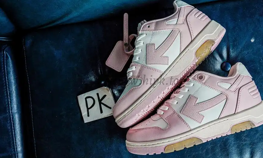 PK GOD OFF-WHITE Out Of Office OOO Low Tops Pink RETAIL MATERIALS READY TO SHIP