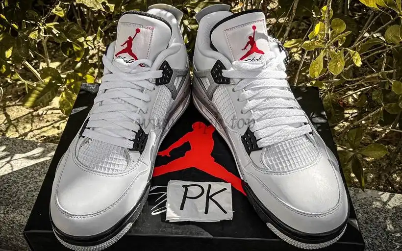 PK GOD Jordan 4 Retro White Cement RETAIL MATERIALS READY TO SHIP