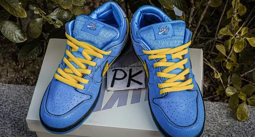 PK GOD The Powerpuff Girls x Nike Dunk SB Low Light Blue RETAIL MATERIALS READY TO SHIP