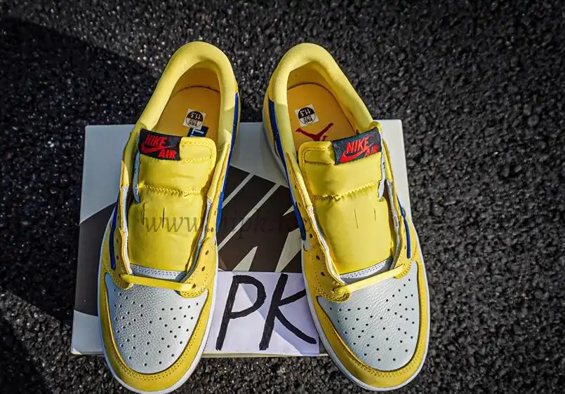 PK 4.0 Travis Scott x Air Jordan 1 Low OG Canary retail materials ready to ship1