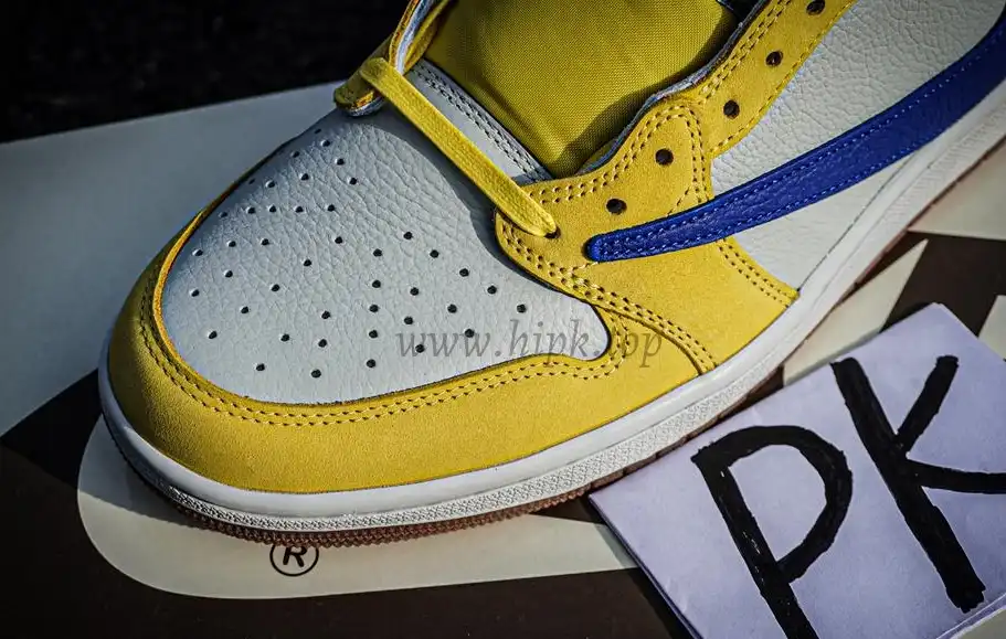 PK 4.0 Travis Scott x Air Jordan 1 Low OG Canary retail materials ready to ship1