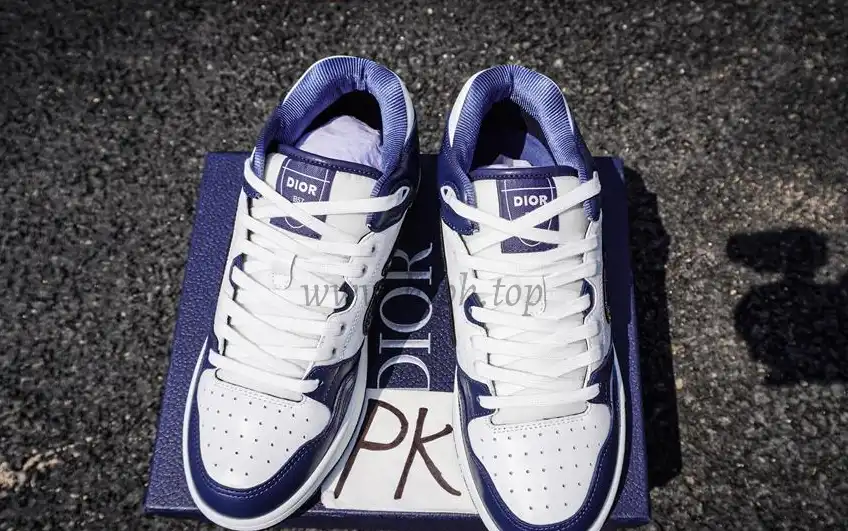 PK GOD Dior B57 MID-TOP SNEAKER White and Blue RETAIL MATERIALS READY TO SHIP