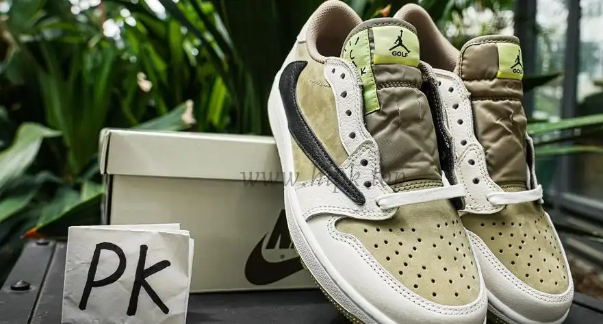 PK 4.0 Jordan 1 Retro Low Golf Travis Scott Neutral Olive RETAIL MATERIALS READY TO SHIP