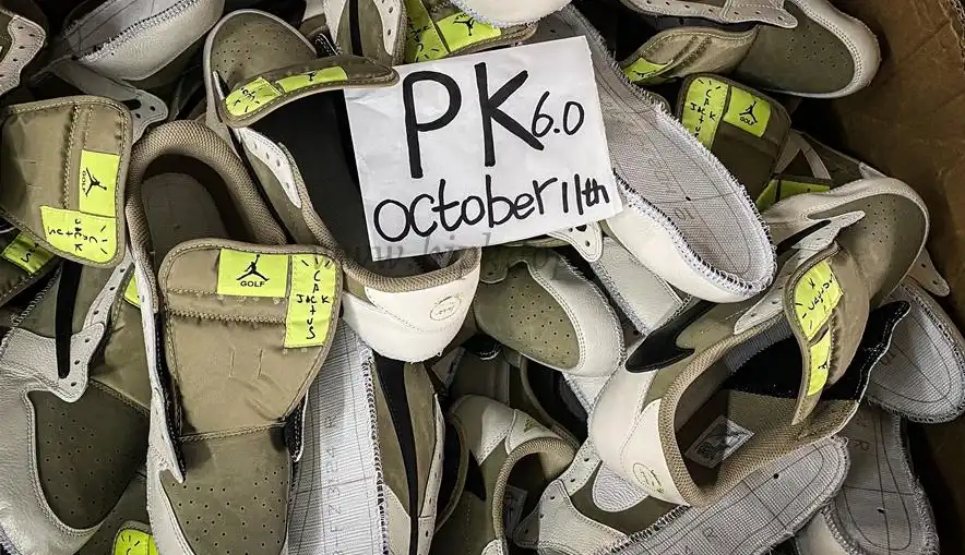 PK 4.0 Jordan 1 Retro Low Golf Travis Scott Neutral Olive RETAIL MATERIALS READY TO SHIP