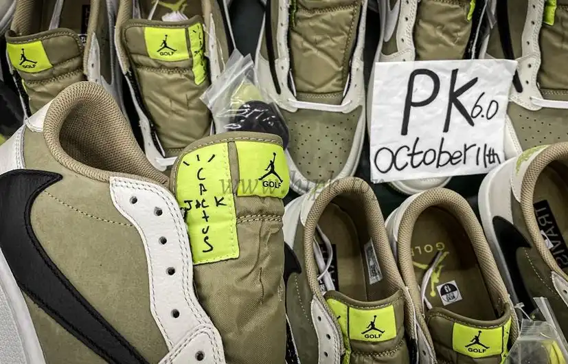 PK 4.0 Jordan 1 Retro Low Golf Travis Scott Neutral Olive RETAIL MATERIALS READY TO SHIP