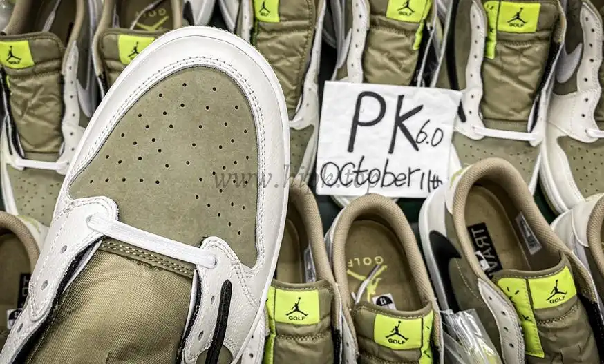 PK 4.0 Jordan 1 Retro Low Golf Travis Scott Neutral Olive RETAIL MATERIALS READY TO SHIP